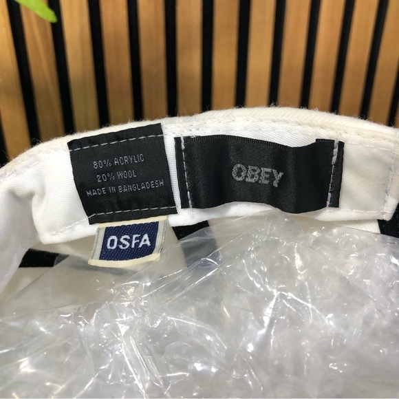 Vintage Obey Baseball Cap SnapBack White and Blue One Size Fits All - Picture 5 of 7